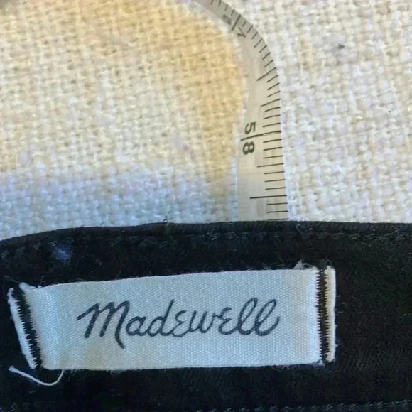 Madewell Mid Rise Skinny Denim Jeans with  Velvet Trim on sides. Size 30 - Picture 5 of 8